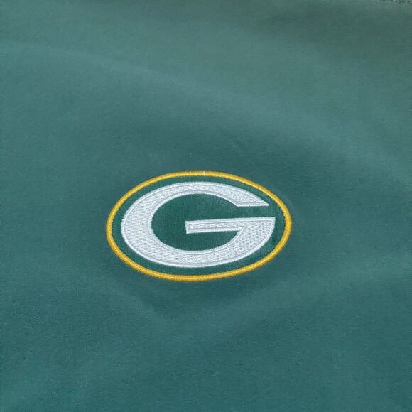 VTG Reebok Green Bay Packers Jacket Men XXL 2XL Hard Shell On Field Windbreaker - Picture 2 of 12
